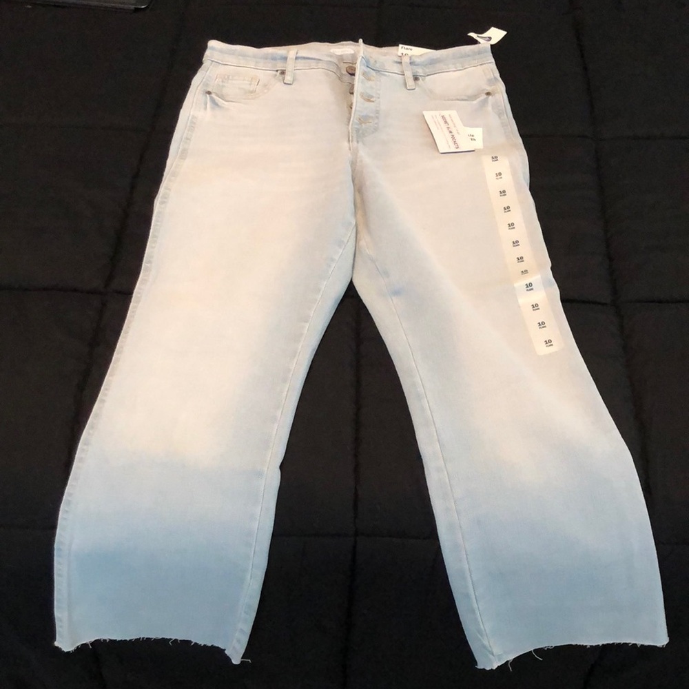Old Navy Raw Hem Ankle Length Flare Jeans, Size 10, New with Tags